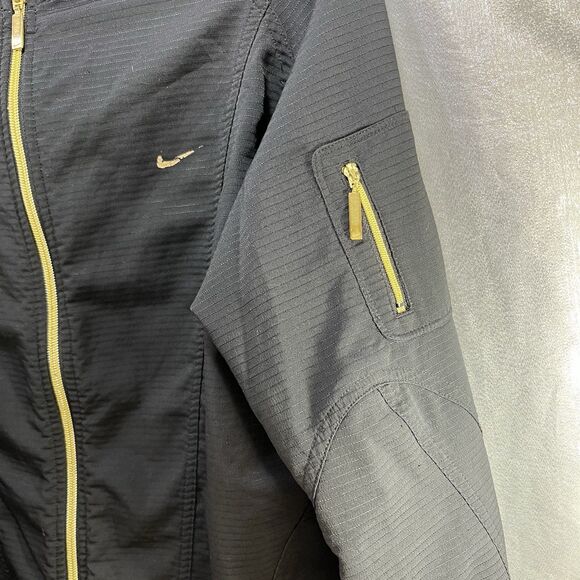 Nike Sphere Dry Jacket Black w/Gold  Full Zip Textured Women's L (12/14) - Picture 3 of 11